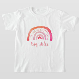 Camiseta Irmã Mais Velha Personalizada Boho Arco-Íris