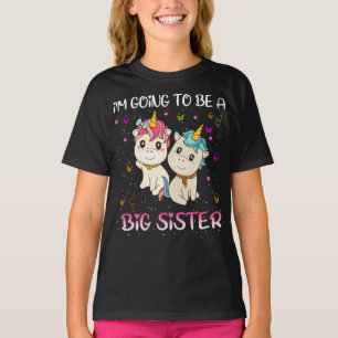 Camiseta irmã mais velha que eu serei um unicórnio