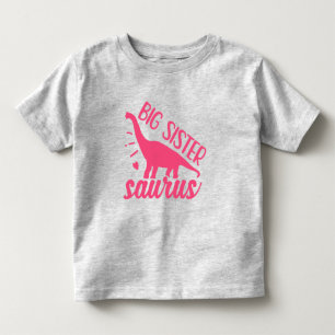 Camiseta Irmã Mais Velha Saurus de Rosa