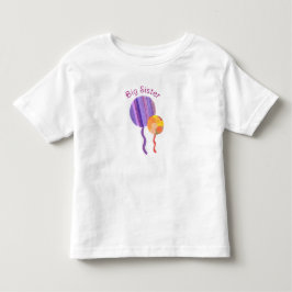 Camiseta Irmã Mais Velha - Tema Balões