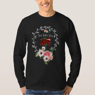 Camiseta Irmã Mais Velha Urso Xmas Família Natal Pijama Ver