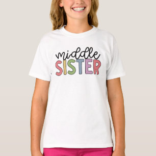 Camiseta Irmã Média Corta Cortando Irmãos