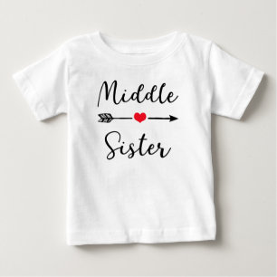 Camiseta Irmã Média ~ Designs Irmãs