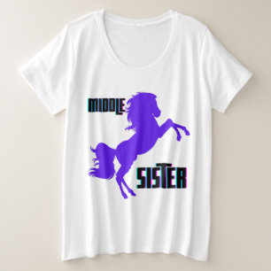 Camiseta Irmã Média Púrpura Brincadeira