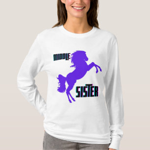 Camiseta Irmã Média Púrpura Brincadeiras