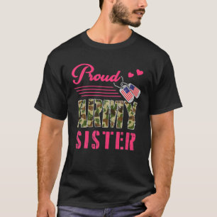 Camiseta Irmã Militar Militar Orgânica Camo Dag Melhor Amig