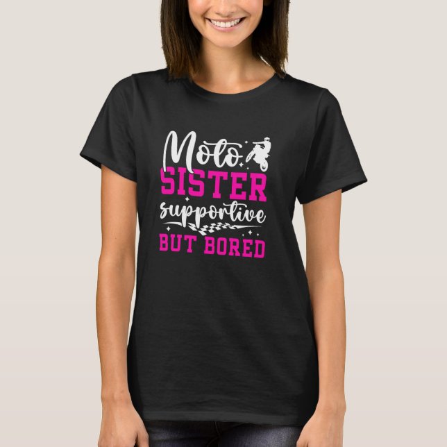Camiseta Irmã Moto Apoiadora Irmã Motocross (Frente)