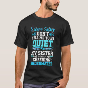 Camiseta Irmã Nadadora De Um Nadador Irmã Engraçada Irmã De