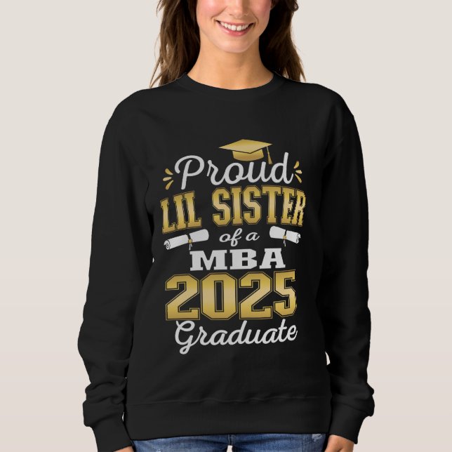 Camiseta Irmã Orgulhosa da Classe do Formando MBA 2025 (Frente)