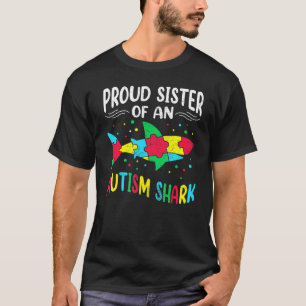 Camiseta Irmã Orgulhosa de Apoio ao Irmão com Autismo