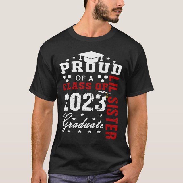 Camiseta Irmã Orgulhosa de Classe de Formando 2023 (Frente)