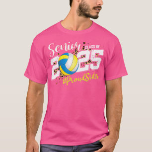Camiseta Irmã Orgulhosa De Graduação De Voleibol De Mais ve
