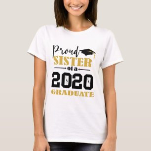 Camiseta Irmã Orgulhosa de um Formando 2020