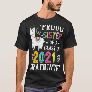 Camiseta Irmã Orgulhosa De Um Formando Llama 2021