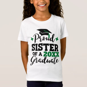 Camiseta Irmã Orgulhosa de um formando negro boné T-S 202