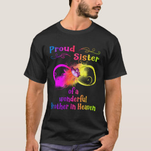 Camiseta Irmã orgulhosa de um irmão maravilhoso no céu