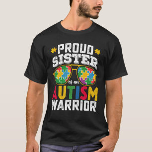 Camiseta Irmã Orgulhosa De Uma Família De Guerreiros Do Aut