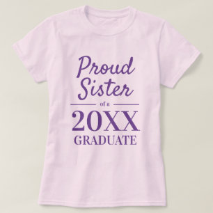 Camiseta Irmã orgulhosa de uma festa de formatura