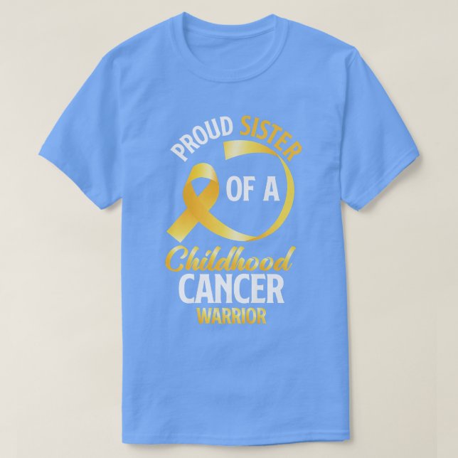Camiseta Irmã Orgulhosa De Uma Irmã Guerreira Cancer Da Inf (Frente do Design)
