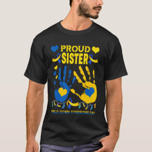 Camiseta Irmã Orgulhosa Síndrome de Down Pai Família Apoio 