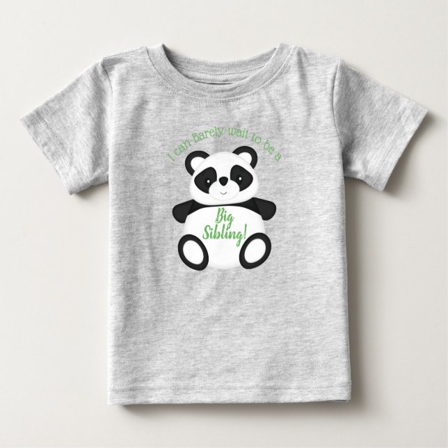Camiseta Irmã Panda Bear Big Brother (Frente)