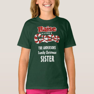 Camiseta Irmã Personalizada de Correspondência de Natal d