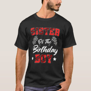 Camiseta Irmã Race Car Da Família Birthday Boy Racing