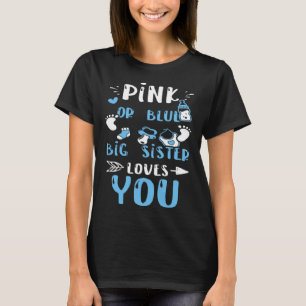 Camiseta Irmã Rosa Ou Azul Irmã Grande Te Ama Garoto