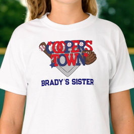 Camiseta Irmã Sis do Jogador Patriótico Cooperstown