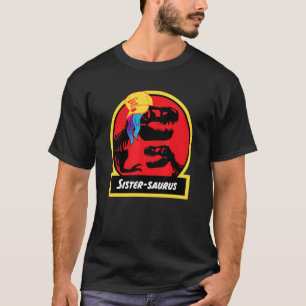 Camiseta Irmã Surus Dinossaur para Irmãs Jurassic rex