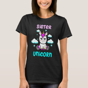 Camiseta Irmã Unicorn Festa de aniversário Kid Big Sis Girl
