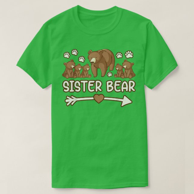 Camiseta irmã urso 5 camisola para mulheres, irmã urso (Frente do Design)