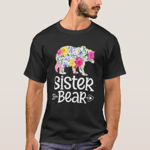 Camiseta Irmã Urso Mãe Vovó Dia de as mães Feliz Floral