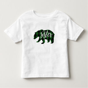 Camiseta Irmã Urso Xadrez verde
