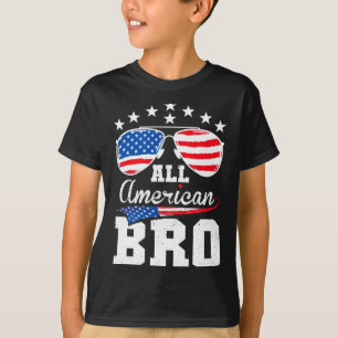 Camiseta Irmão americano 4 de julho correspondendo à famíli
