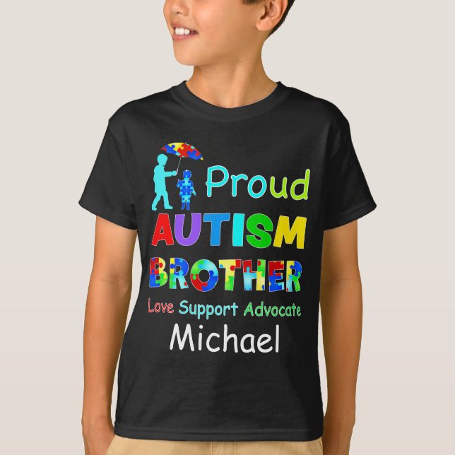 Camiseta Irmão Autismo Orgulhoso (Frente)
