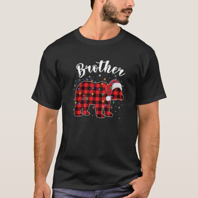 Camiseta Irmão Bear Buffalo Red Xadrez Natal Pa (Frente)