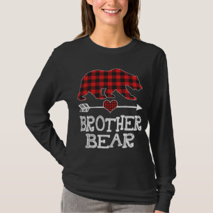 Camiseta Irmão Bear Natal Pajama Xadrez Vermelha Buffalo Fa