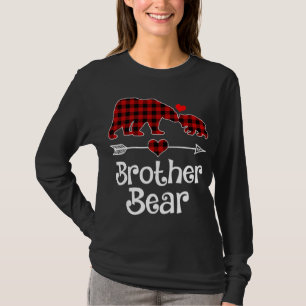 Camiseta Irmão Bear Natal Pajama Xadrez Vermelha Mães Buffa
