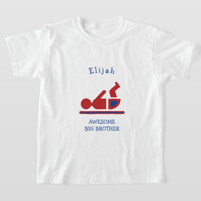 Camiseta IRMÃO BIG DO Red Baby Personalizado (Postura )
