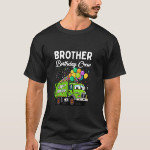 Camiseta Irmão Birthday Crew Garbage Truck Família