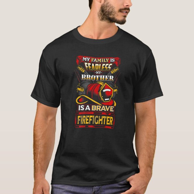 Camiseta Irmão Bombeiro Para Irmãs E Irmãos (Frente)