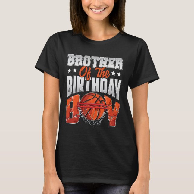 Camiseta Irmão Bysketbyll Família Birthday Boy Byller B-da (Frente)