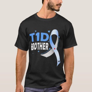 Camiseta Irmão com DT1 Conscientização sobre Diabetes Tipo 