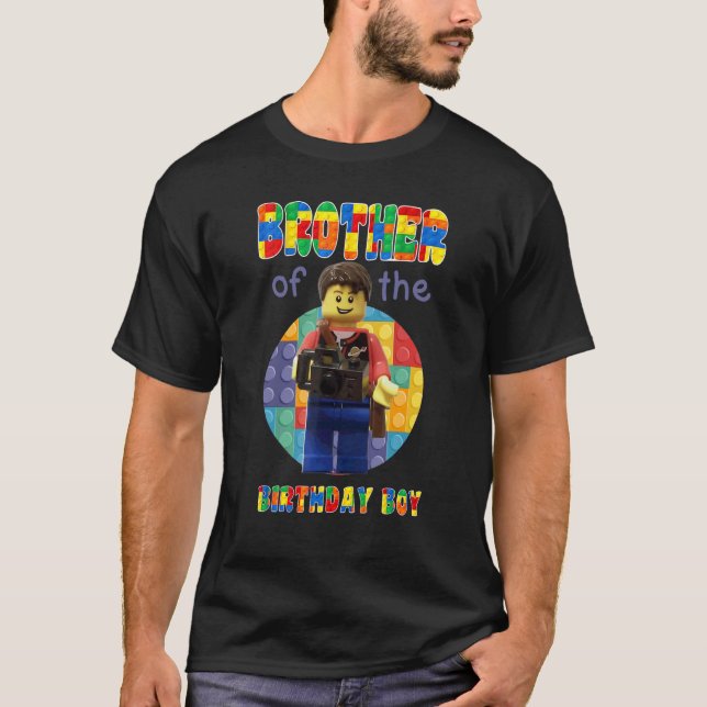 Camiseta Irmão Construtor de Tijolos Mestre Construtor de B (Frente)