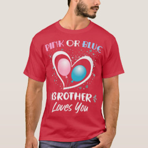 Camiseta Irmão Cor-de-rosa ou Azul te ama Homens Irmãos Sex