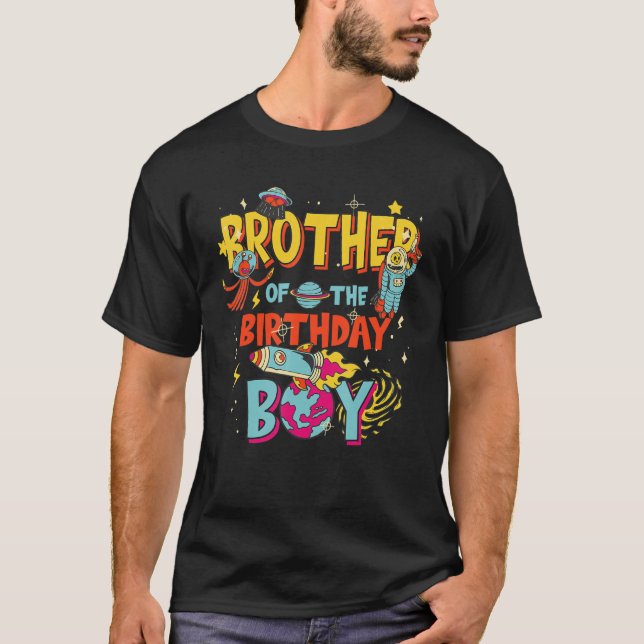 Camiseta Irmão da Bd do Espaço do Astronauta do Astronauta  (Frente)