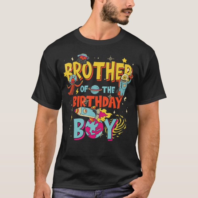 Camiseta Irmão da Bd do Espaço do Astronauta do Astronauta  (Frente)