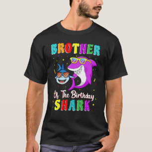 Camiseta Irmão Da Família Aniversário Do Tubarão Litt