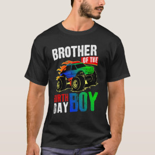 Camiseta Irmão Da Família De Carro-Caminhão-Monstro De Aniv